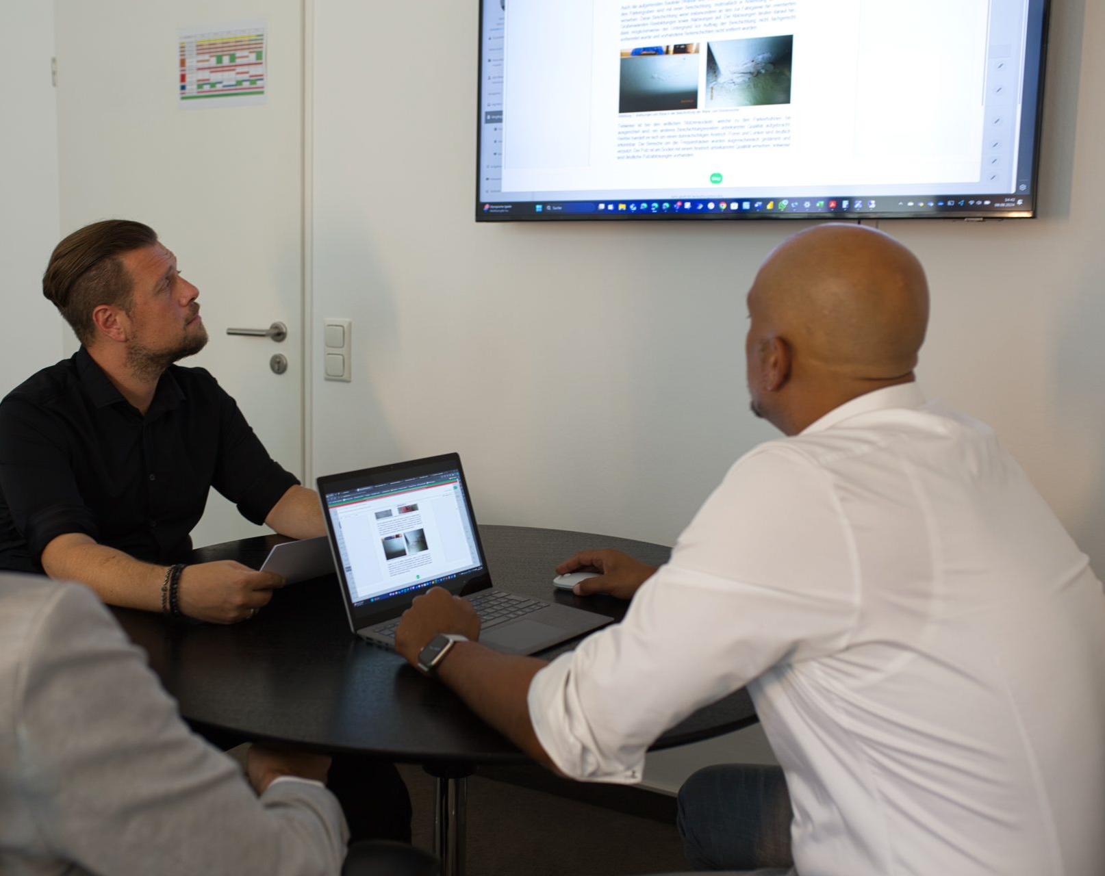 besprechen während einer Besprechung